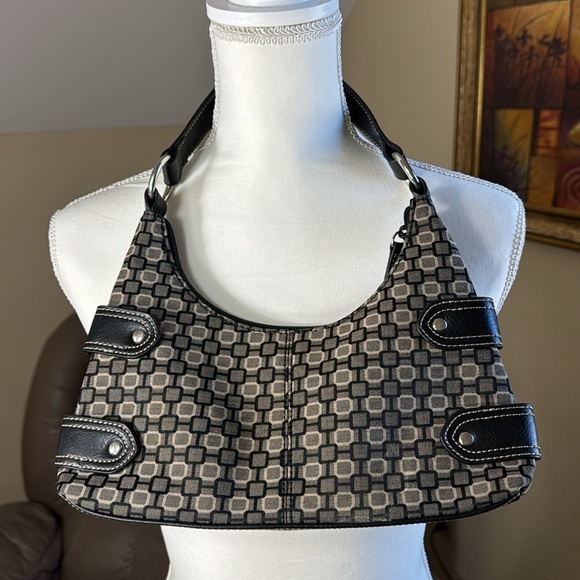 Nine West Chocolate brown and black shoulder bag great condition - Picture 7 of 11